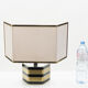 Lampe italienne de Romeo Rega noire et laiton 1970