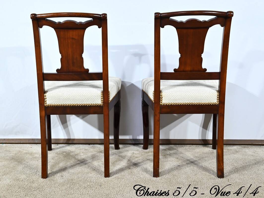 Suite of 5 Cuban Mahogany Chairs, Restoration Period – Early 19th Century