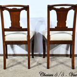 Suite of 5 Cuban Mahogany Chairs, Restoration Period – Early 19th Century