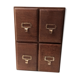 File storage unit with 4 plain drawers France "le quick" 1930s/40s