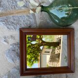 Rectangular wood mirror