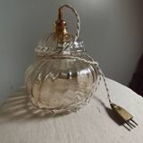 Large nomadic globe twisted tulip amber/honey, sand textile cord