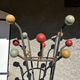 Ancien portemanteau en fer forgé type clé de sol par Roger Féraud