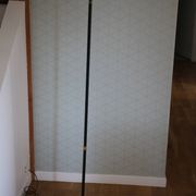 Lampadaire moderniste métal bois
