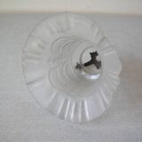 Ancienne tulipe globe abat jour de lustre lampe luminaire verre et griffe 11 cm