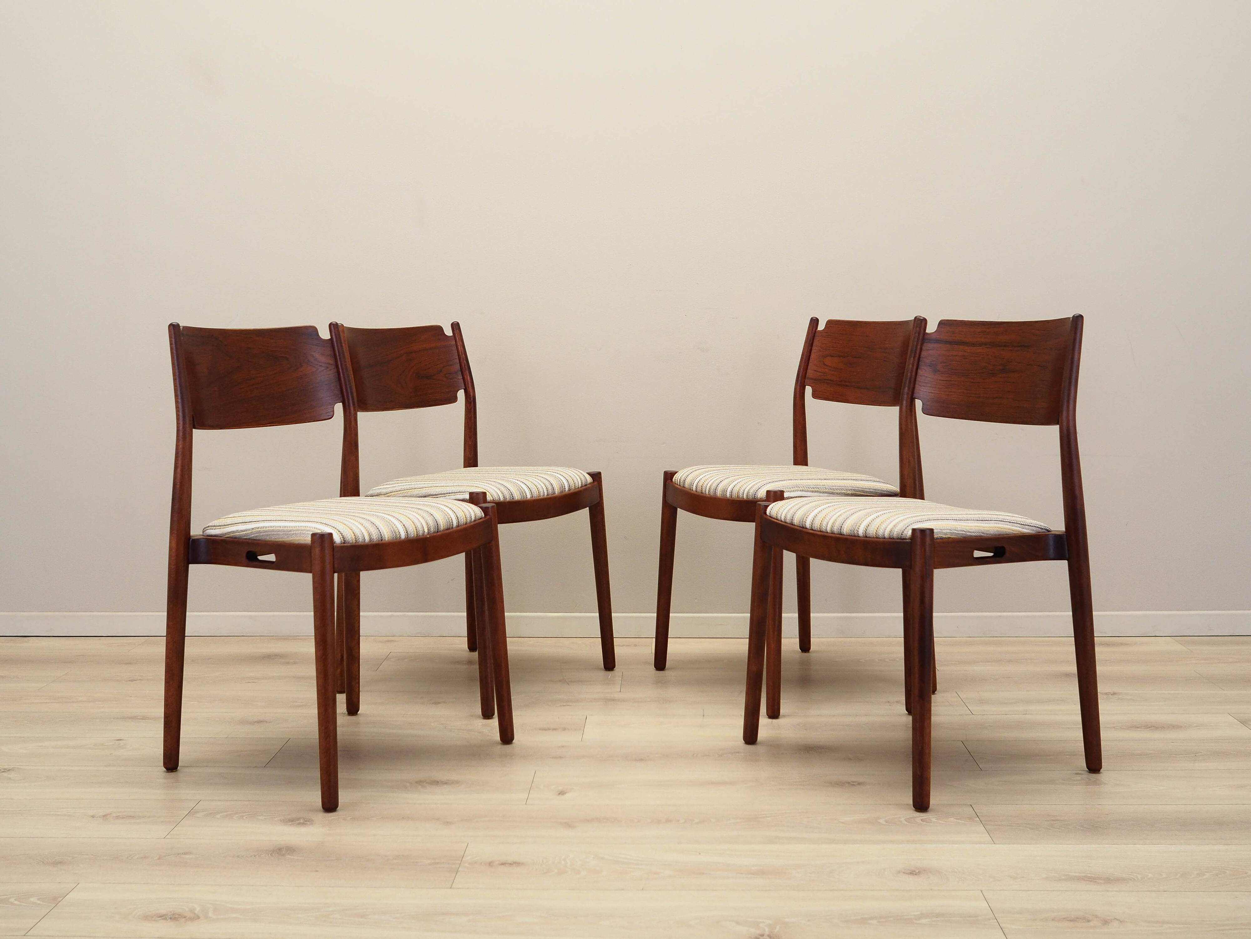 Set of four chairs, Danish design, 1970s, production: Denmark