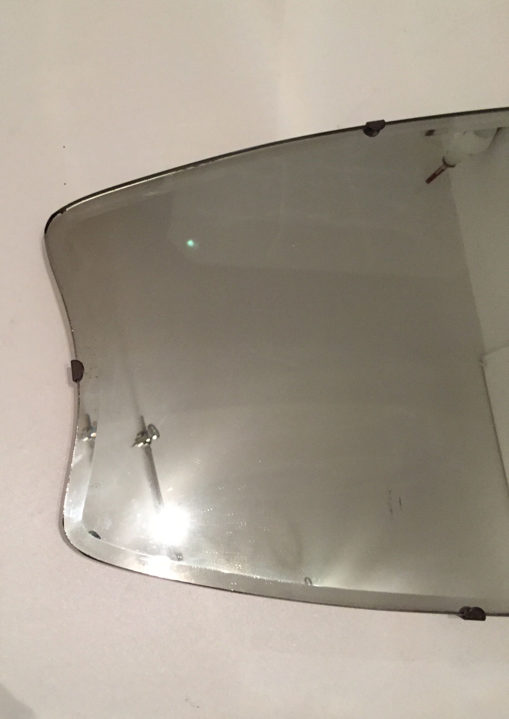 Large mirror beveled freeform, 99 x 28 cm