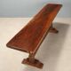 Antique walnut table with curved legs, Italy, 20th century.