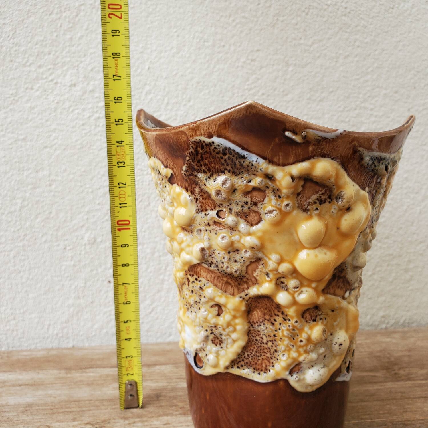 Fat Lava vintage ceramic vase