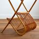 Magazine holder bamboo wood and rattan 1960s