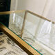 Vintage brass fluted side table & chrome — Romeo Rega 1970
