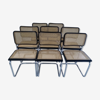 Suite de 8 chaises Cesca B32 Marcel Breuer 1992