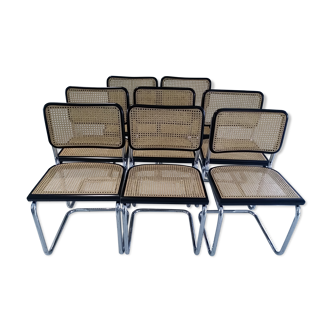 Suite of 8 chairs CESCA B32 Marcel Breuer 1992