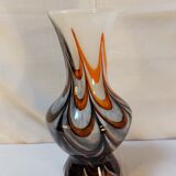 Murano Vase by Carlo Moretti - Marbled Florence Opaline - 70s