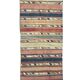 Tapis Kilim rayé, tapis tissé à plat en laine fait main, 250 x 120 cm