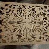 Rare antique wooden arch table, signed Amati, Turin, early 20th century Art Nouveau