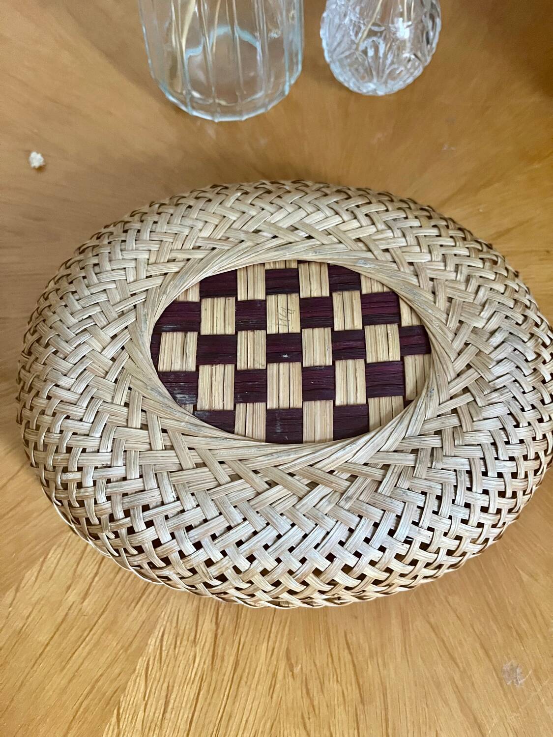 Vintage wicker storage basket