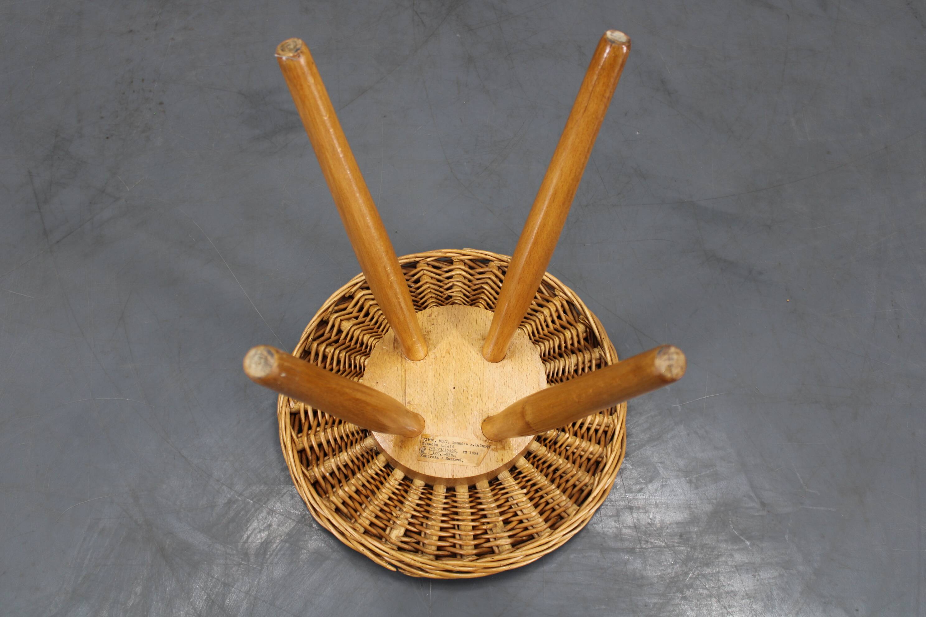 1970s Jan Kalous Wooden Stool for ULUV, Czechoslovakia