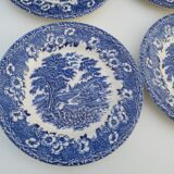 6 Ironstone English dessert plates
