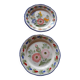 2 assiettes en faïence de Quimper peintes à la main