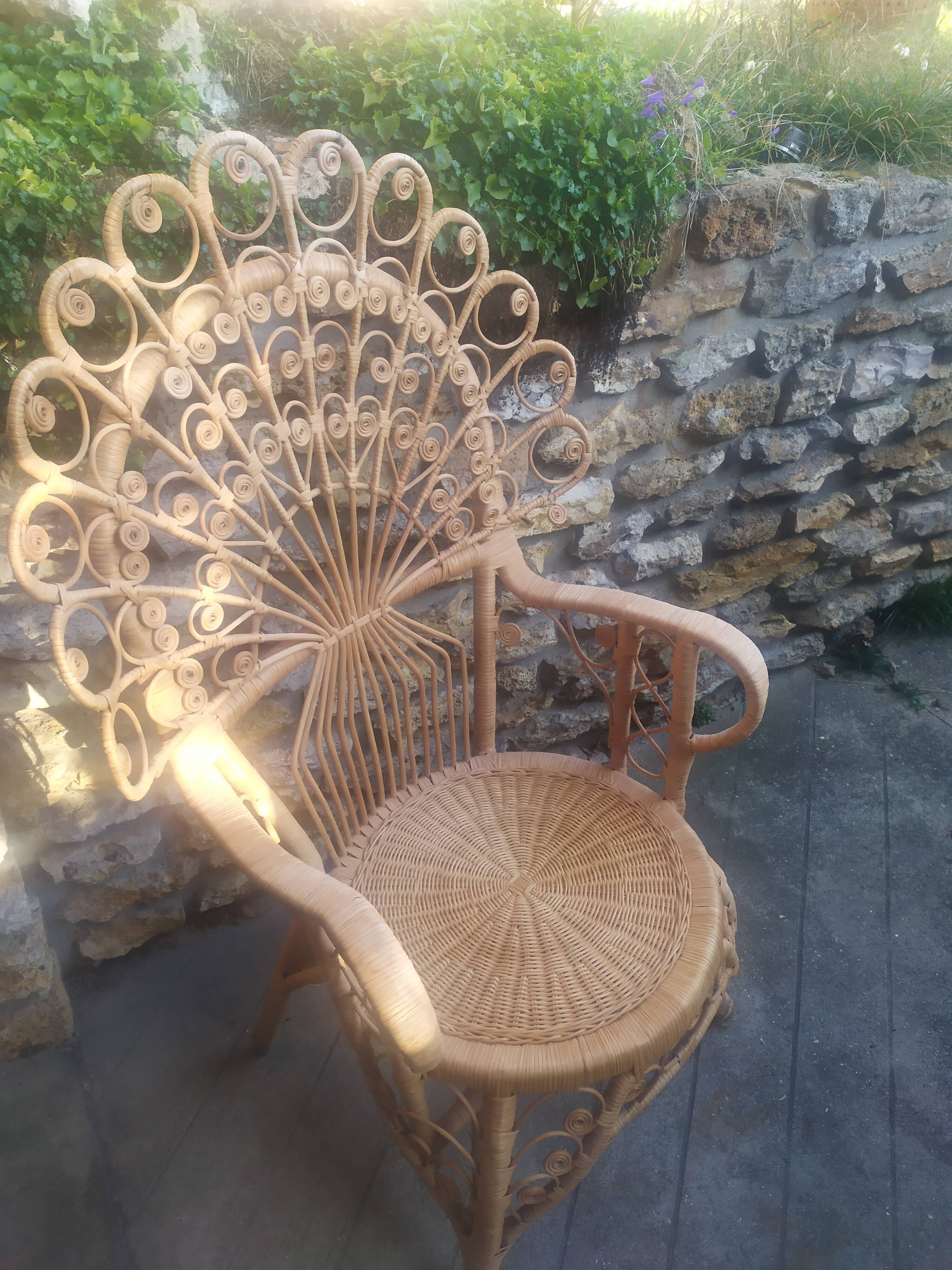Rattan armchair Style Emmanuelle