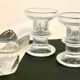 Bougeoirs cristal façon littala vintage