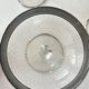 Etched silver rim cocktail coupe glasses set mid century barware