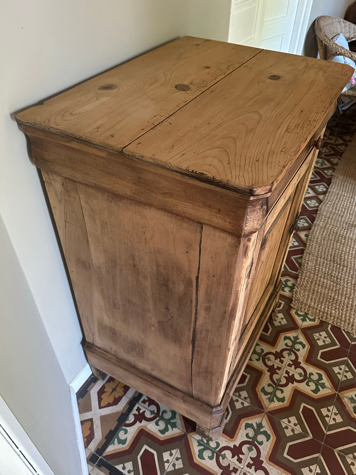 Raw wood sideboard