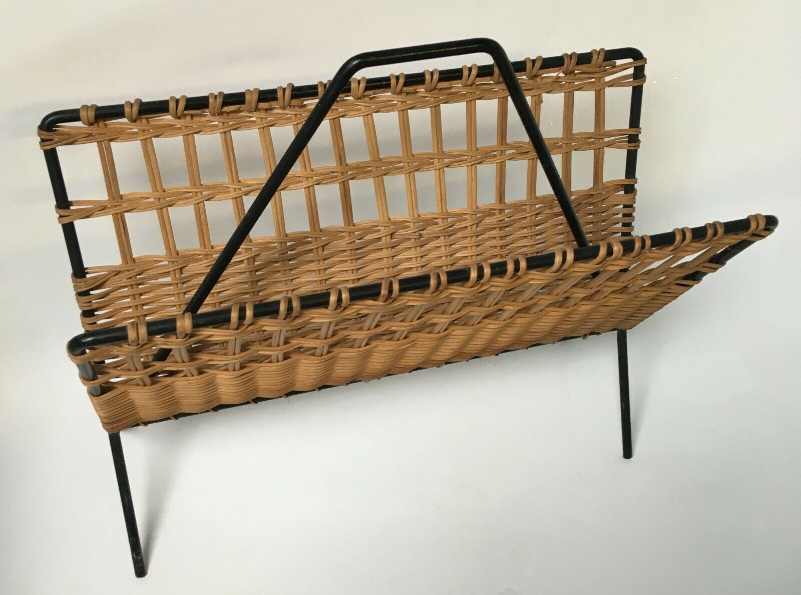 Door document rattan wicker metal an 50 deco vintage