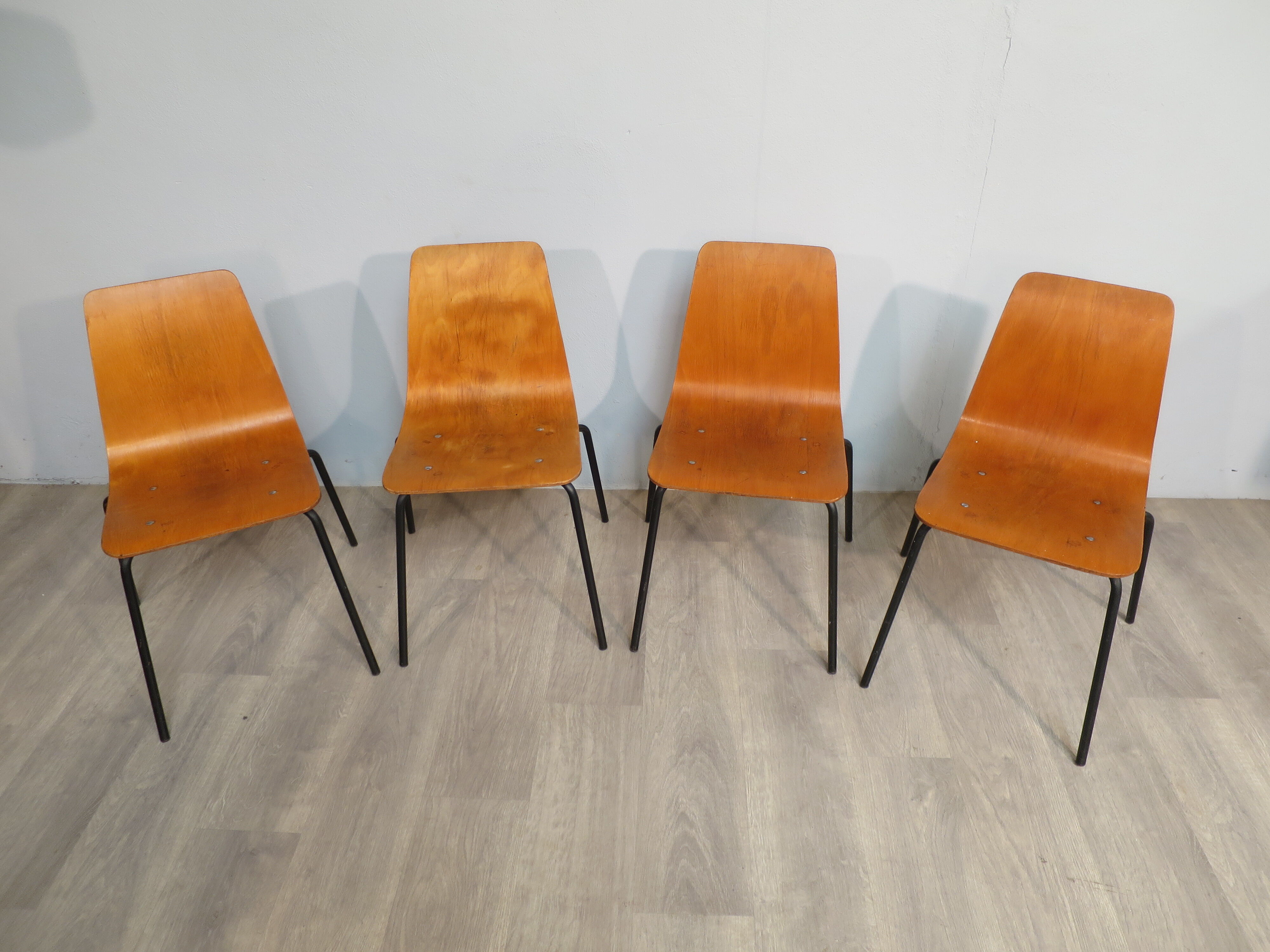 4 Papyrus chairs by Pierre Guariche 60