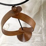 Danish teak candle holder