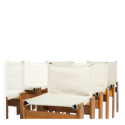 Set of 12 Monk dining chairs by Afra & Tobia Scarpa for Molteni, 1970s.