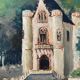 Oil painting on vintage cardboard