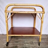 Bamboo trolley on casters