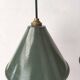 Enamelled sheet metal cone pendants