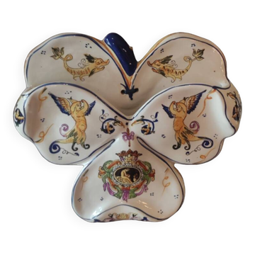 Old ceramic flower girl wall vase