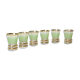 Set of 6 vintage glasses, granite and gold, vintage, authentic, 70s