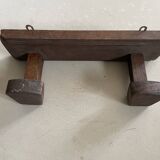 Antique wooden wall coat rack