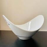 5 White and Silver Porcelain Bowls Made in France