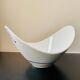 5 White and Silver Porcelain Bowls Made in France