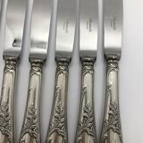 6 Christofle knives, Marly model, silver metal