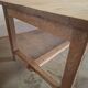 Rustic old farmhouse table made of solid oak, fully sandblasted.