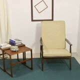 Scandinavian armchair 1960 curved armrests.