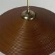 Pencil Split Reed, Rattan, Bamboo & Brass hanging Pendant Lamp, 1970s