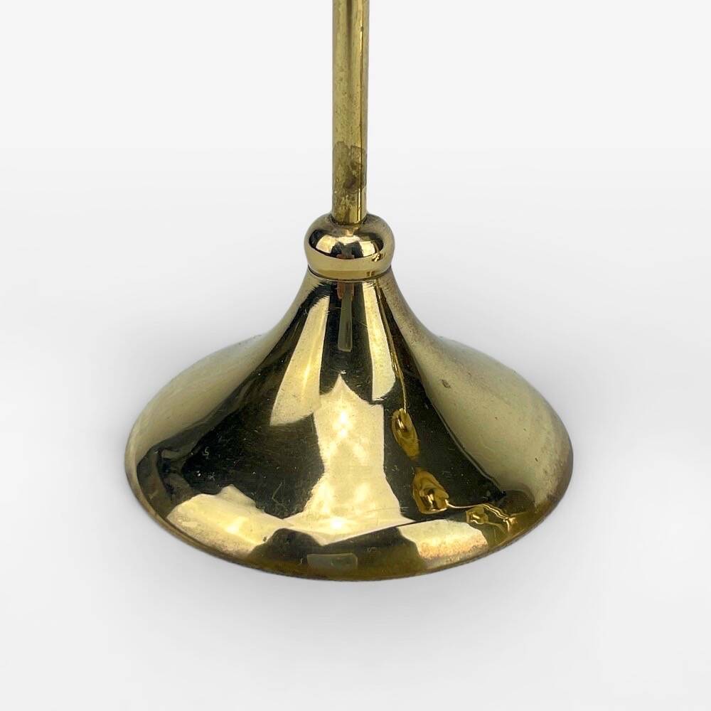 Trio of Scandinavian brass candlesticks