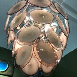 Murano Chandelier with 42 Crystal Disks design Gino Vistosi, 1970s