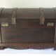 Wooden bulging treasure box