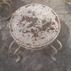 Set of 2 garden chairs and wrought iron pedestal table