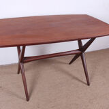 Scandinavian teak high and coffee table 1960.