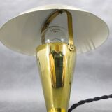 Bauhaus Brass Adjustable Table Lamp, 1930s Czechoslovakia